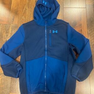 NWOT Under Armour Royal Blue Fleece Jacket boys medium Swacket